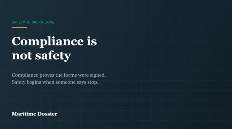Title card: compliance is not safety