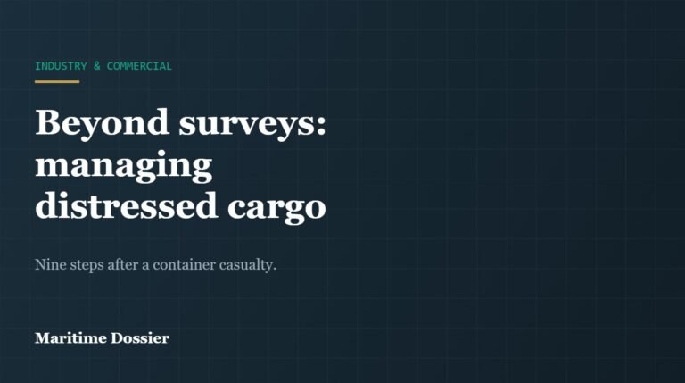 Title card: beyond surveys, managing distressed cargo